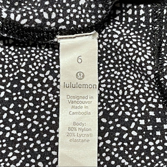 Lululemon full length leggings, black & gray print, size 6 - Picture 6 of 9